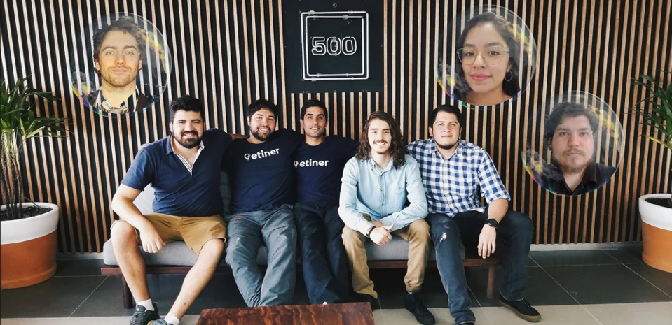 Equipo de Etiner en las oficinas de 500 Startups en México