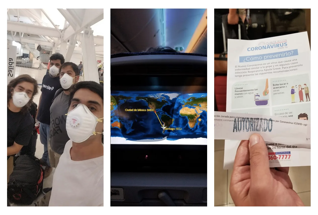 Registro del regreso a Chile al comenzar la pandemia en marzo de 2020