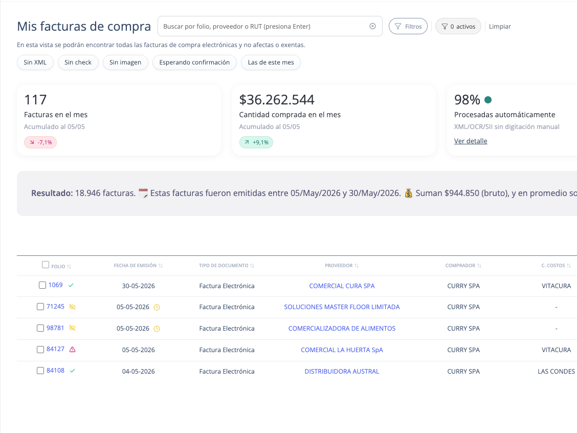Registro automático de facturas de compra con Ruka
